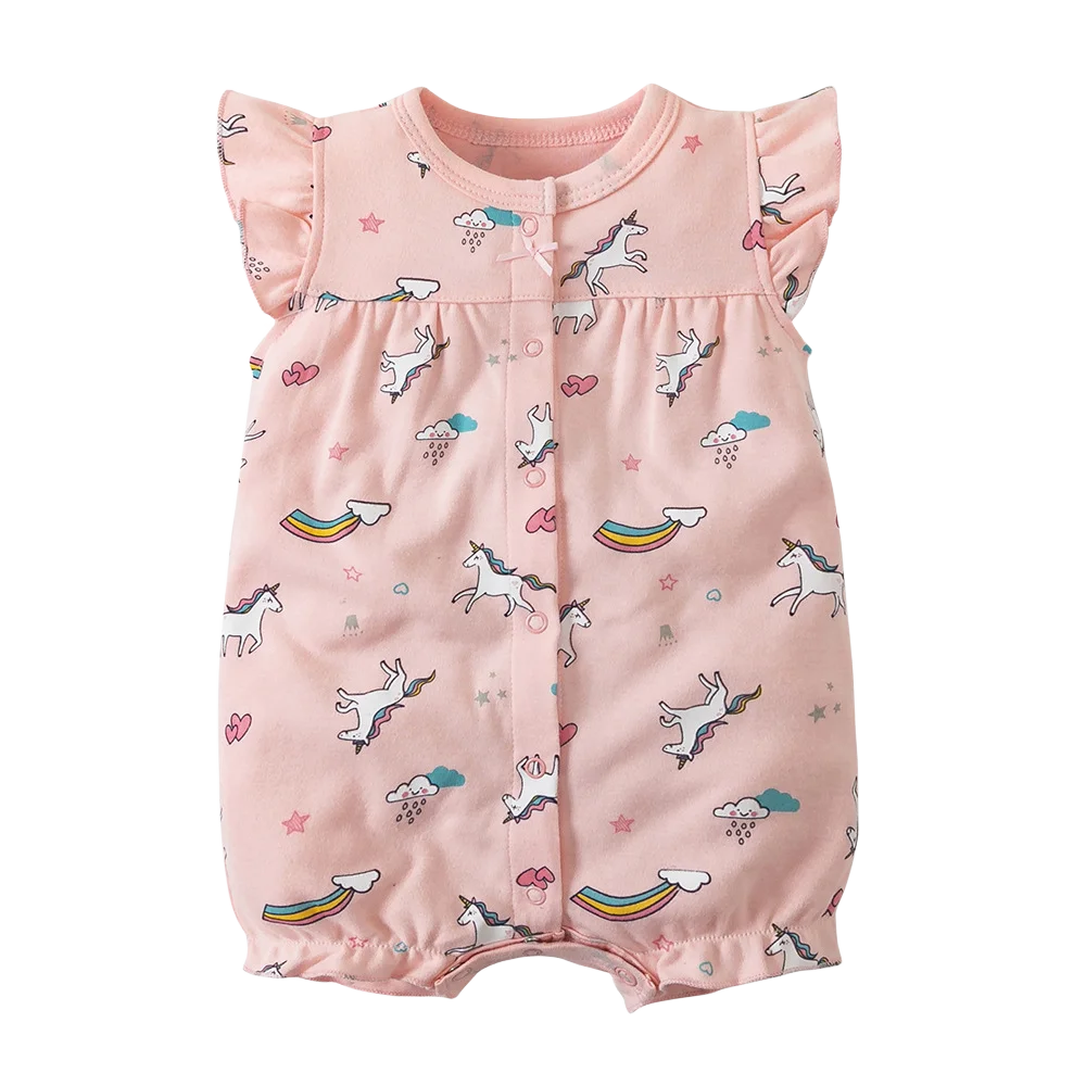 

Summer Baby Girls Romper Sleeveless Onesies 6-24 Months Cotton Print Infant Romper Toddler Jumpsuit Fashion Baby Girls Clothes