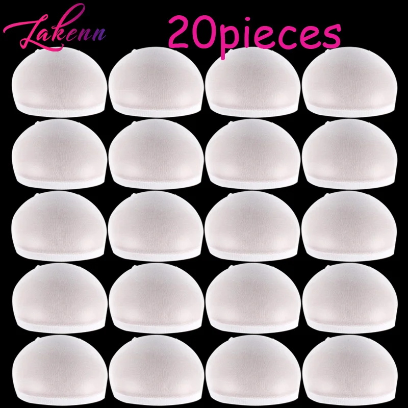 

White Stocking Wig Caps Stretchy Nylon Wig Caps For Women 20Pcs Stocking Caps For Costume Wig Light Weight Weave Cap Hair Nets