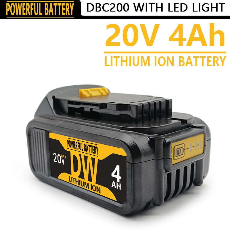 20V Original for Dewalt 4000mAh Rechargeable Battery DCB200 Power Tool Battery DCB120 DCB182 DC DCB206 DCB207 DCB204 DCB203
20V Original for Dewalt 4000mAh Rechargeable Battery DCB200 Power Tool Battery DCB120 DCB182 DC DCB206 DCB207 DCB204 DCB203
