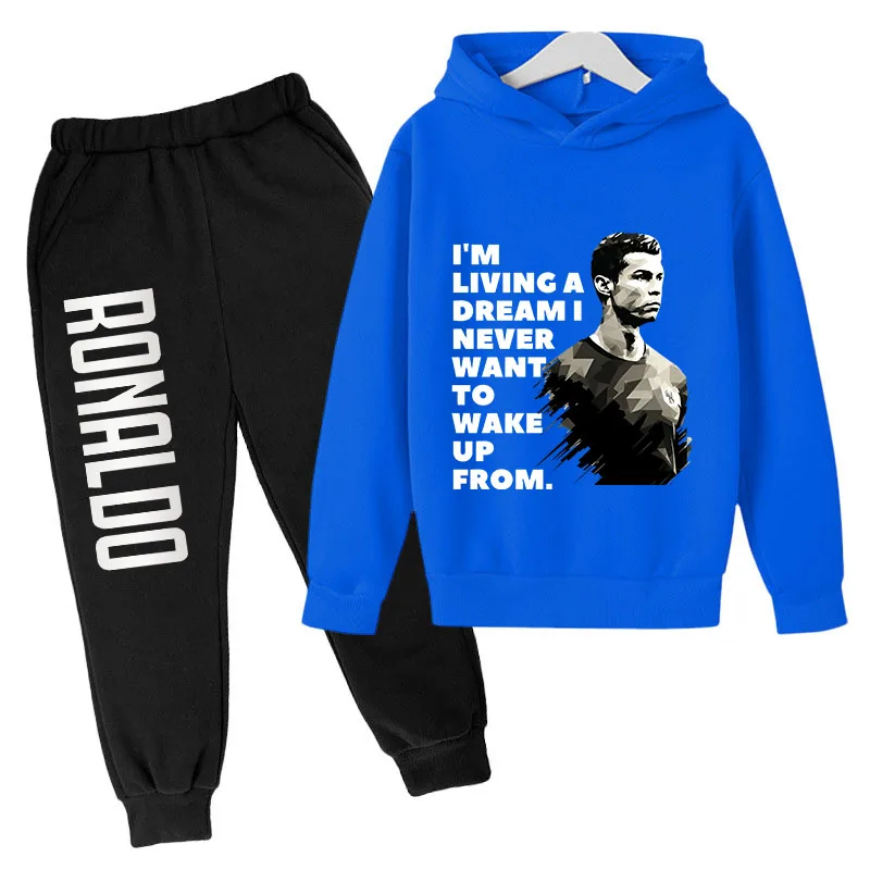 Ronaldo letter print children's clothing children's hoodies autumn and winter hoodies leggings 2-piece set plus velvet clothing
Ronaldo letter print children's clothing children's hoodies autumn and winter hoodies leggings 2-piece set plus velvet clothing