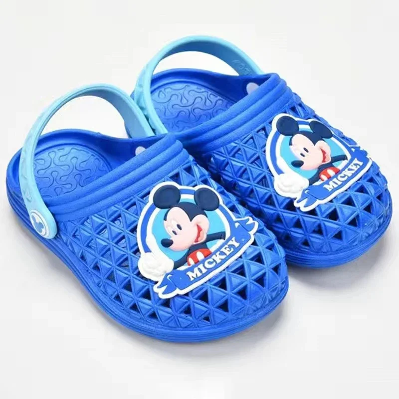 

Сандалии для мальчиков и девочек, летняя обувь с мультяшными героями Диснея, Микки и Минни Маус, макуин, тапочки для дома и ванной, пляжная обувь