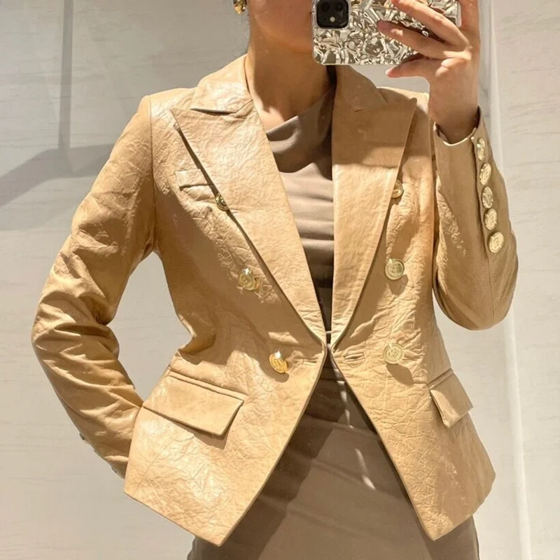Leather 100% Women Coat Sheepskin Jacket 2023 Fashion Natural Leather Long Sleeve Jacket H729
Leather 100% Women Coat Sheepskin Jacket 2023 Fashion Natural Leather Long Sleeve Jacket H729