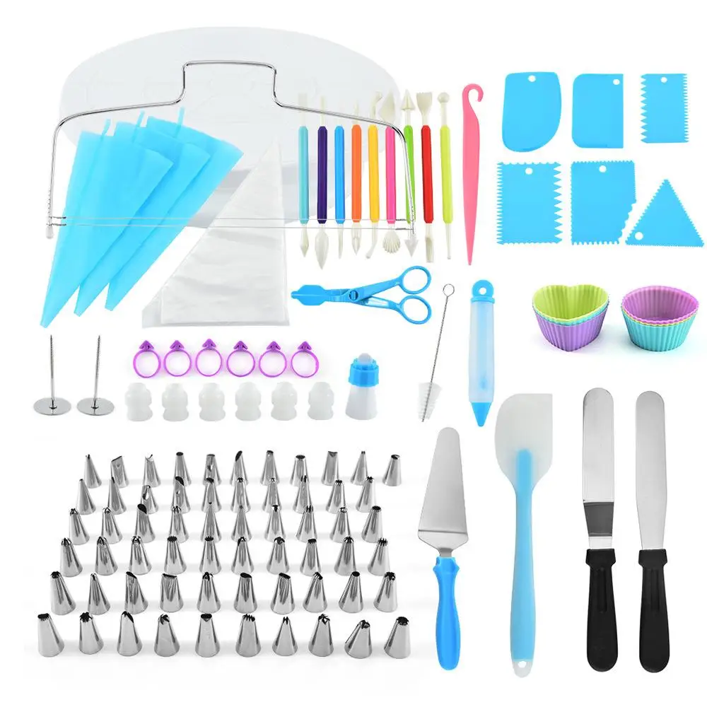 110PCS Fondant Piping Nozzles Set Cake Decorating Tools Spatula Kit Bakeware Pastry Tools Cake Design Accessories
110PCS Fondant Piping Nozzles Set Cake Decorating Tools Spatula Kit Bakeware Pastry Tools Cake Design Accessories