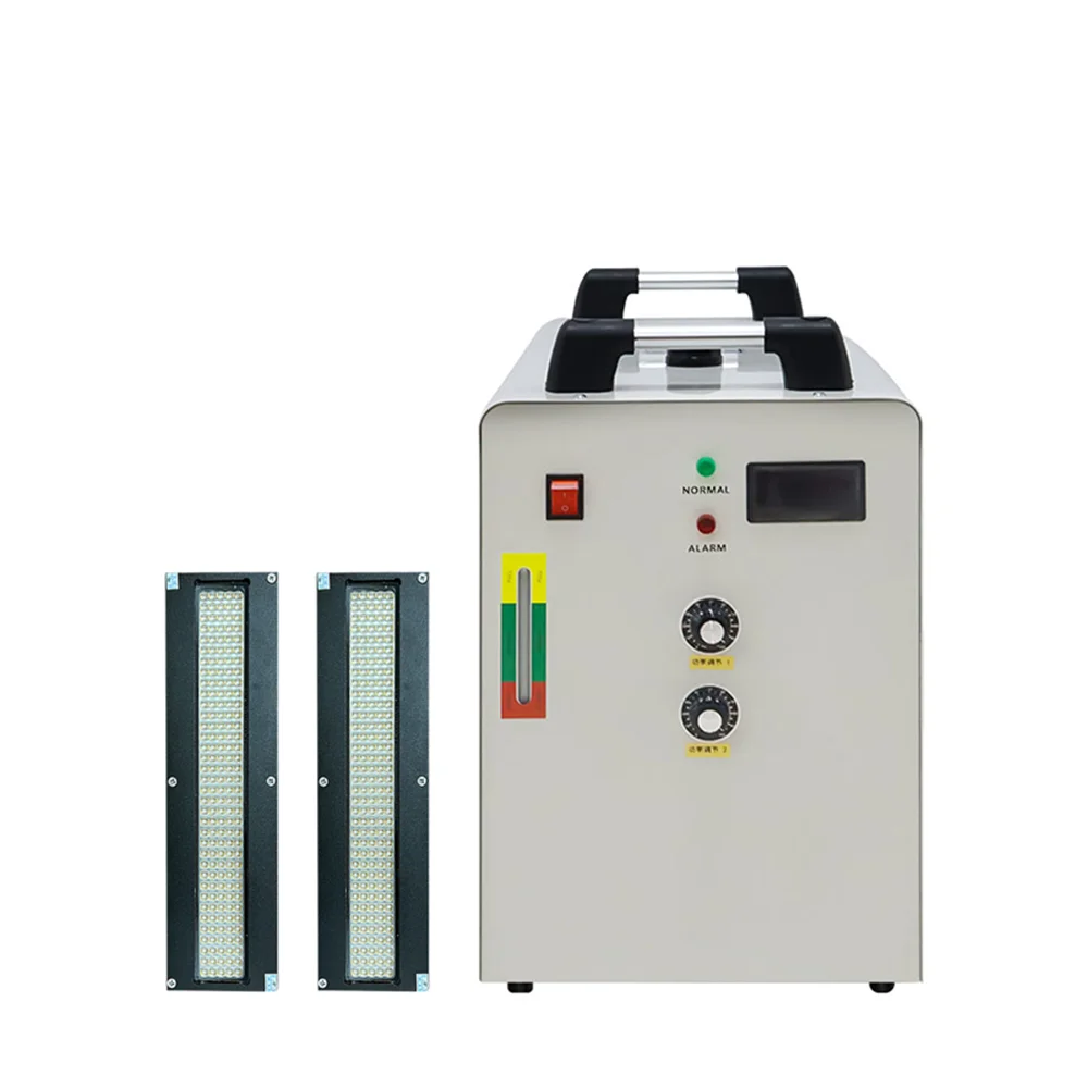 

Water-cooled UV Curing Lamp Set for UV Flatbed Printer Ink Curing,UV Screen Printing PET/PP Material LED UV Ink Curing