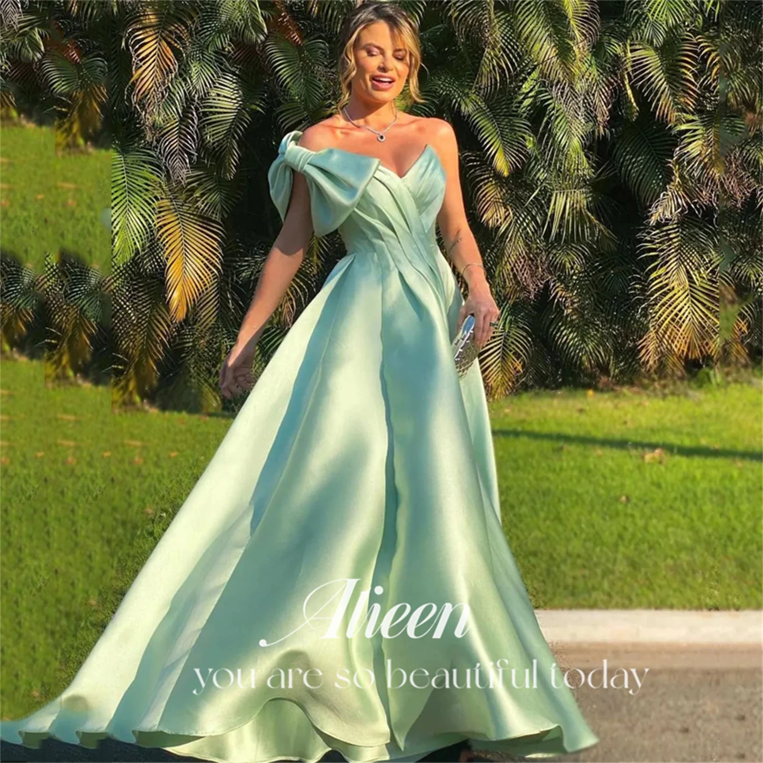 Aileen Satin Ladies Dresses for Special Occasion Sharon Said Official Store Bow Tie Ball Gowns Wedding Ceremony Dress Robe Party
Aileen Satin Ladies Dresses for Special Occasion Sharon Said Official Store Bow Tie Ball Gowns Wedding Ceremony Dress Robe Party