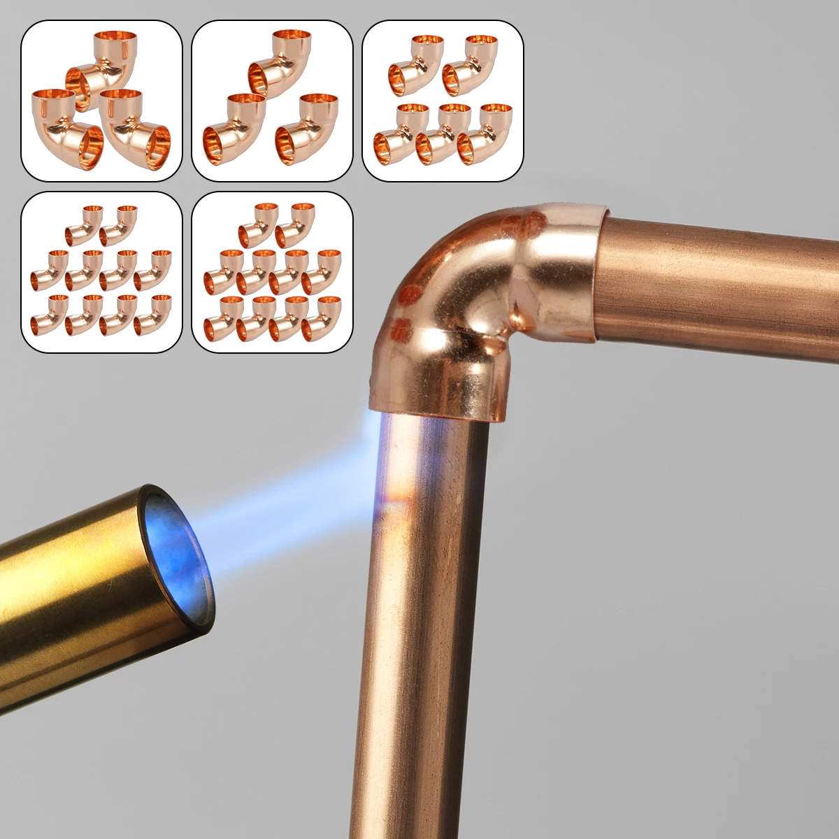 3/5/10Pcs 90 Degree Copper Elbow Short-Turn Copper Pipe Fitting Connector Heat Resistant Copper Pipe Elbow Fittings Easy Solder
3/5/10Pcs 90 Degree Copper Elbow Short-Turn Copper Pipe Fitting Connector Heat Resistant Copper Pipe Elbow Fittings Easy Solder