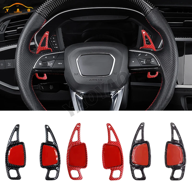 

Carbon Fiber Steering Wheel Shift Paddle DSG Extension For Audi NEW A3L A4L A5 A7 S4 A6L 2019-2021 Auto Interior Accessories