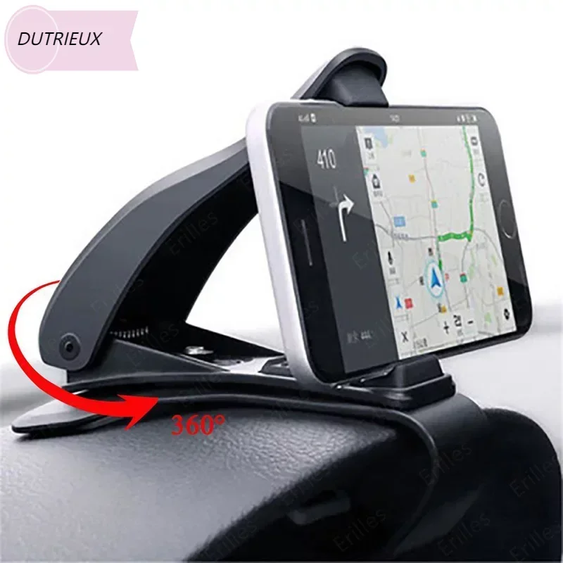 

Car Phone Holder Universal Adjustable 360 Degree Navigation Dashboard In Car Mobile Support Clip Fold Holder Car Phone Kickstand