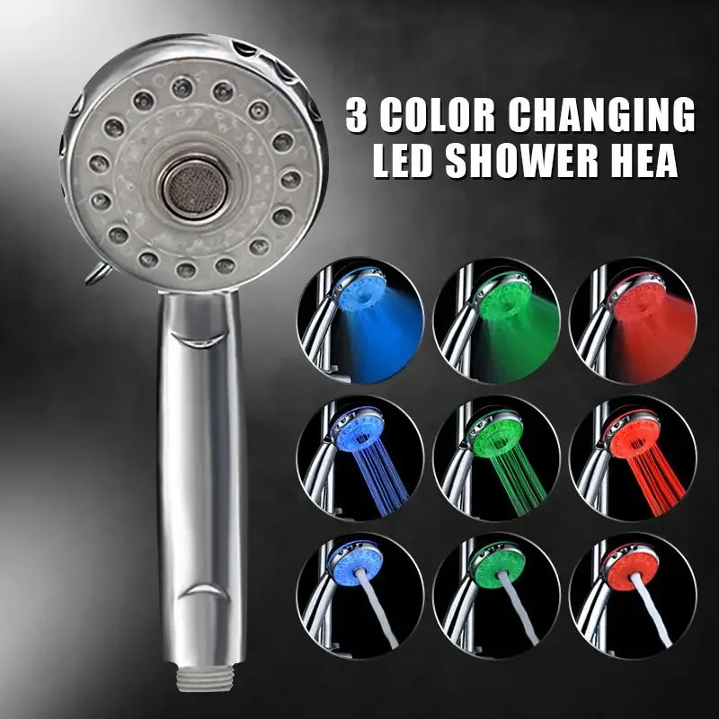 3 Mode RGB Shower Head 3 Color LED Adjustable Light Temperature Sensor Bath Sprinkler Bathroom Shower Head
3 Mode RGB Shower Head 3 Color LED Adjustable Light Temperature Sensor Bath Sprinkler Bathroom Shower Head