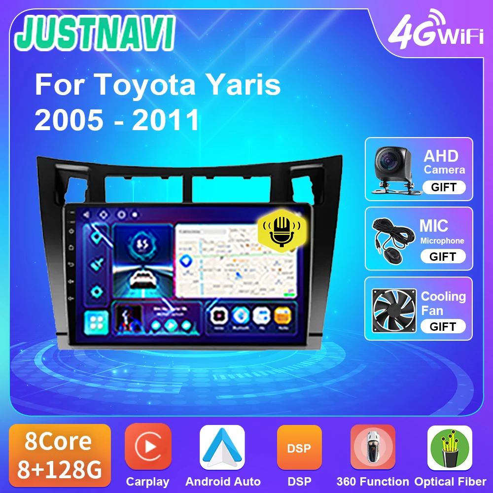 Автомагнитола JUSTNAVI для Toyota Yaris 2005 - 2011 мультимедийный видеоплеер 4G WIFI BT GPS DSP RDS навигация Carplay Android авто
Автомагнитола JUSTNAVI для Toyota Yaris 2005 - 2011 мультимедийный видеоплеер 4G WIFI BT GPS DSP RDS навигация Carplay Android авто
