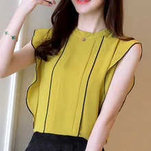Elegant Ruffles Patchwork Chiffon Shirt Women's Clothing 2022 Summer New Office Lady Fashion Commuter Sleeveless Blouse Female 
Elegant Ruffles Patchwork Chiffon Shirt Women's Clothing 2022 Summer New Office Lady Fashion Commuter Sleeveless Blouse Female