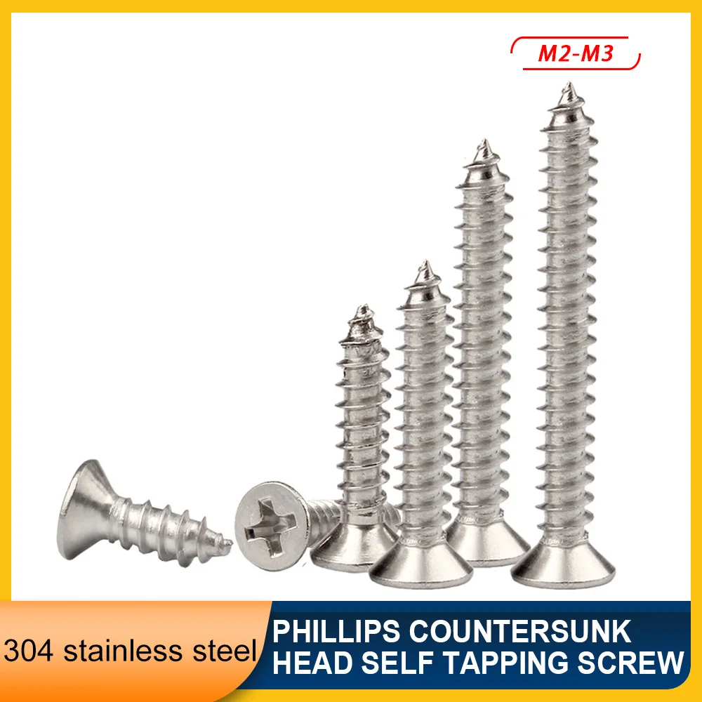 M2 M2.2 M2.3 M2.5 M2.6 M3 304 Stainless Steel Phillips Countersunk Head Self Tapping Pointed Tail Flat Head Screw
M2 M2.2 M2.3 M2.5 M2.6 M3 304 Stainless Steel Phillips Countersunk Head Self Tapping Pointed Tail Flat Head Screw
