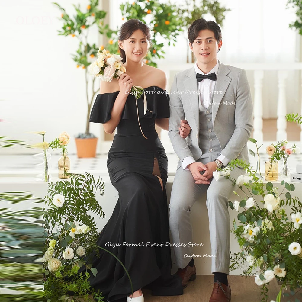 Простое черное вечернее платье Giyu с юбкой-годе, корейские свадебные платья с открытыми плечами, мягкие атласные платья для выпускного вечера, строгие события
Простое черное вечернее платье Giyu с юбкой-годе, корейские свадебные платья с открытыми плечами, мягкие атласные платья для выпускного вечера, строгие события