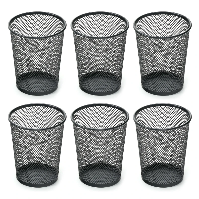 6Pcs Cylinder Makeup Tool Holder Jar Student Pencil Holder Black Mesh Large Capacity Makeup Tools Storage Jar 
6Pcs Cylinder Makeup Tool Holder Jar Student Pencil Holder Black Mesh Large Capacity Makeup Tools Storage Jar