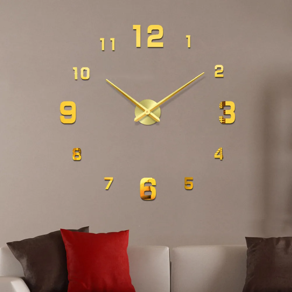 Creative Frameless Diy Acrylic Wall Clock Large 3D Clock Wall Decal Decoration Digital Clock Punch-Free Wall Sticker Clock
Creative Frameless Diy Acrylic Wall Clock Large 3D Clock Wall Decal Decoration Digital Clock Punch-Free Wall Sticker Clock