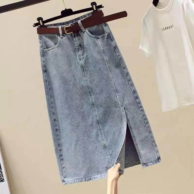 Summer Loose Vintage Denim Skirt Women's Fashion New Denim Solid Color Skirt Korean Leisure Women's Denim Skirt F51
Summer Loose Vintage Denim Skirt Women's Fashion New Denim Solid Color Skirt Korean Leisure Women's Denim Skirt F51
