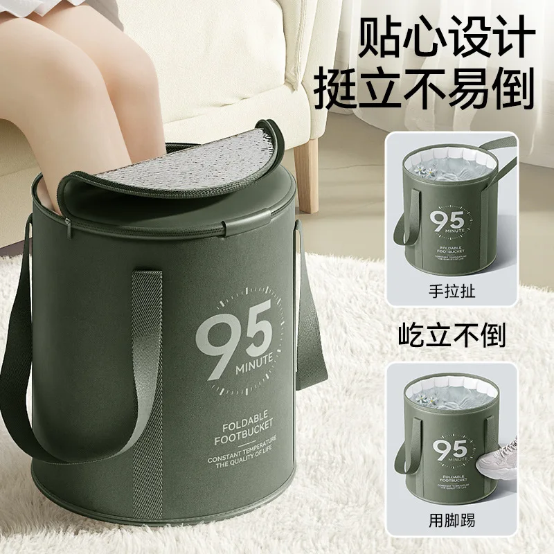 Foldable Foot Bag Foot Wash Basin Thermal Insulation Foot Bucket Deep Bucket Over Calf Household Portable Foot Bath Device
Foldable Foot Bag Foot Wash Basin Thermal Insulation Foot Bucket Deep Bucket Over Calf Household Portable Foot Bath Device