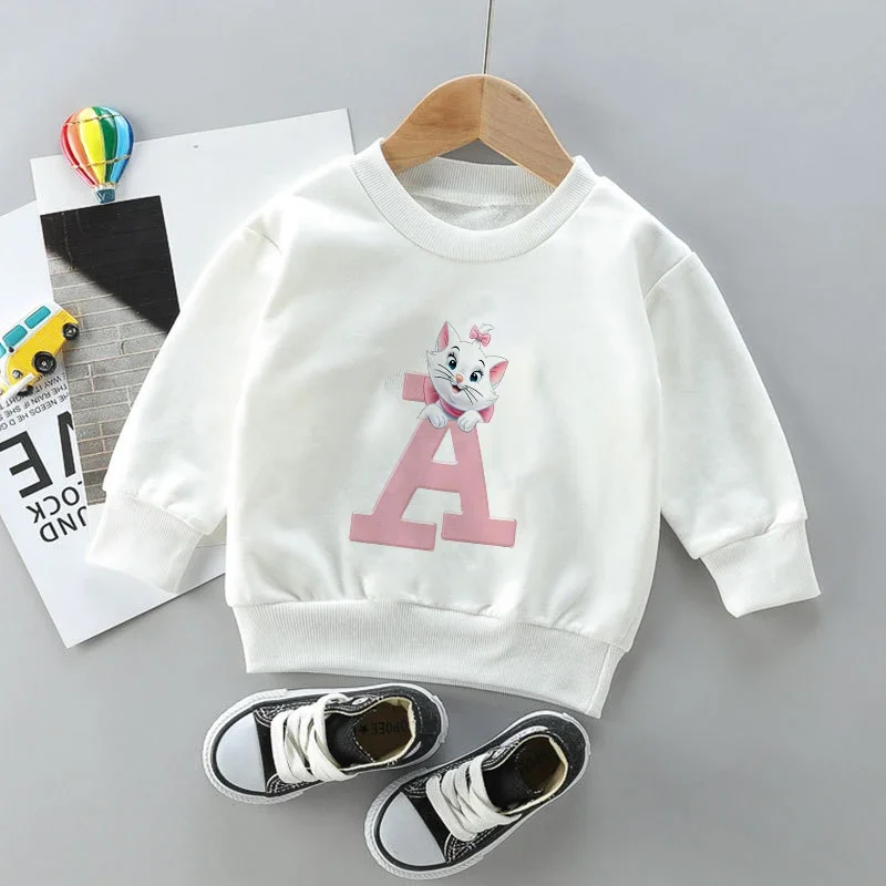 Marie Disney Children Sweatshirts Letter A -Z The Aristocats Pullover Anime Cartoons Casual Clothes for Girl Boys Kid Kawaii Top
Marie Disney Children Sweatshirts Letter A -Z The Aristocats Pullover Anime Cartoons Casual Clothes for Girl Boys Kid Kawaii Top
