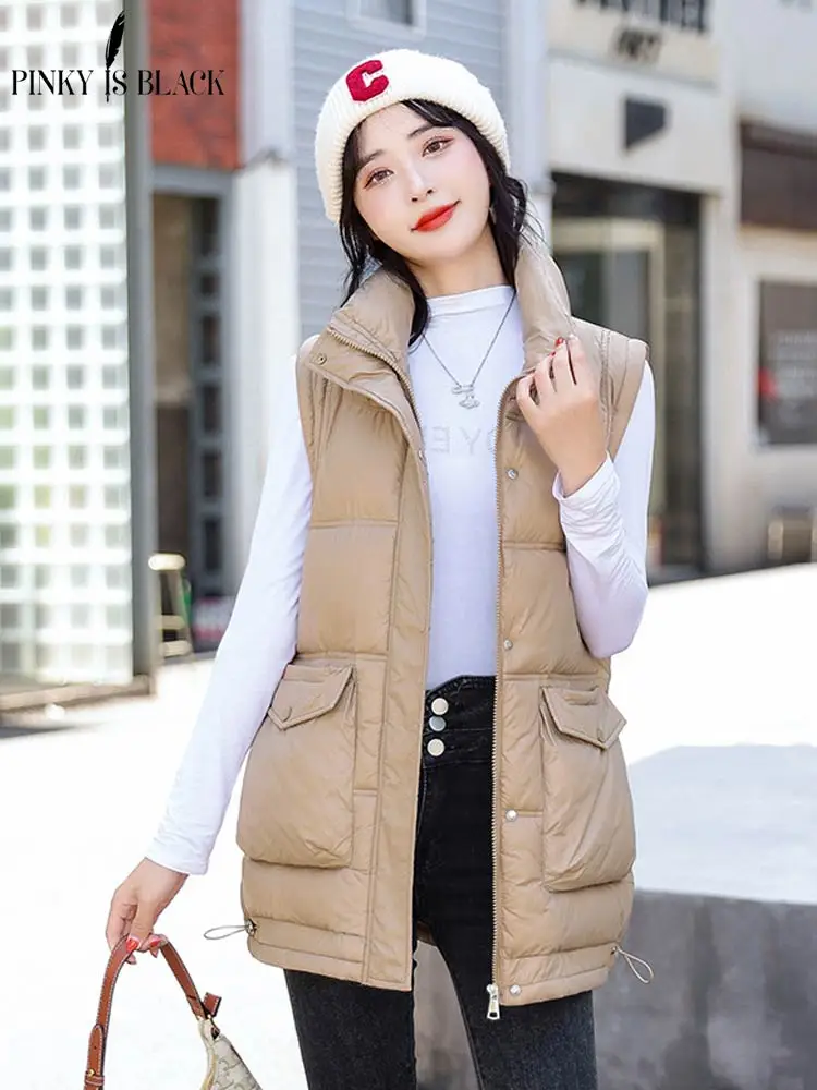 PinkyIsBlack 2022 Women's Winter Short Vest Solid Korean Sleeveless Stand Colloar Thick Female Cotton Padded Casual Waistcoat
PinkyIsBlack 2022 Women's Winter Short Vest Solid Korean Sleeveless Stand Colloar Thick Female Cotton Padded Casual Waistcoat