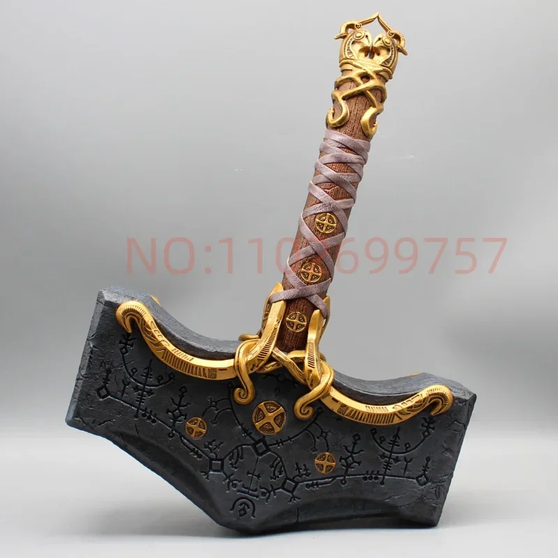 

35cm Game God Of War 5 Anime Figure Kratos Dropnier Axe Hammer Spear Metal Model Alloy Weapon Cartoon Ornaments Decor Toy Gifts