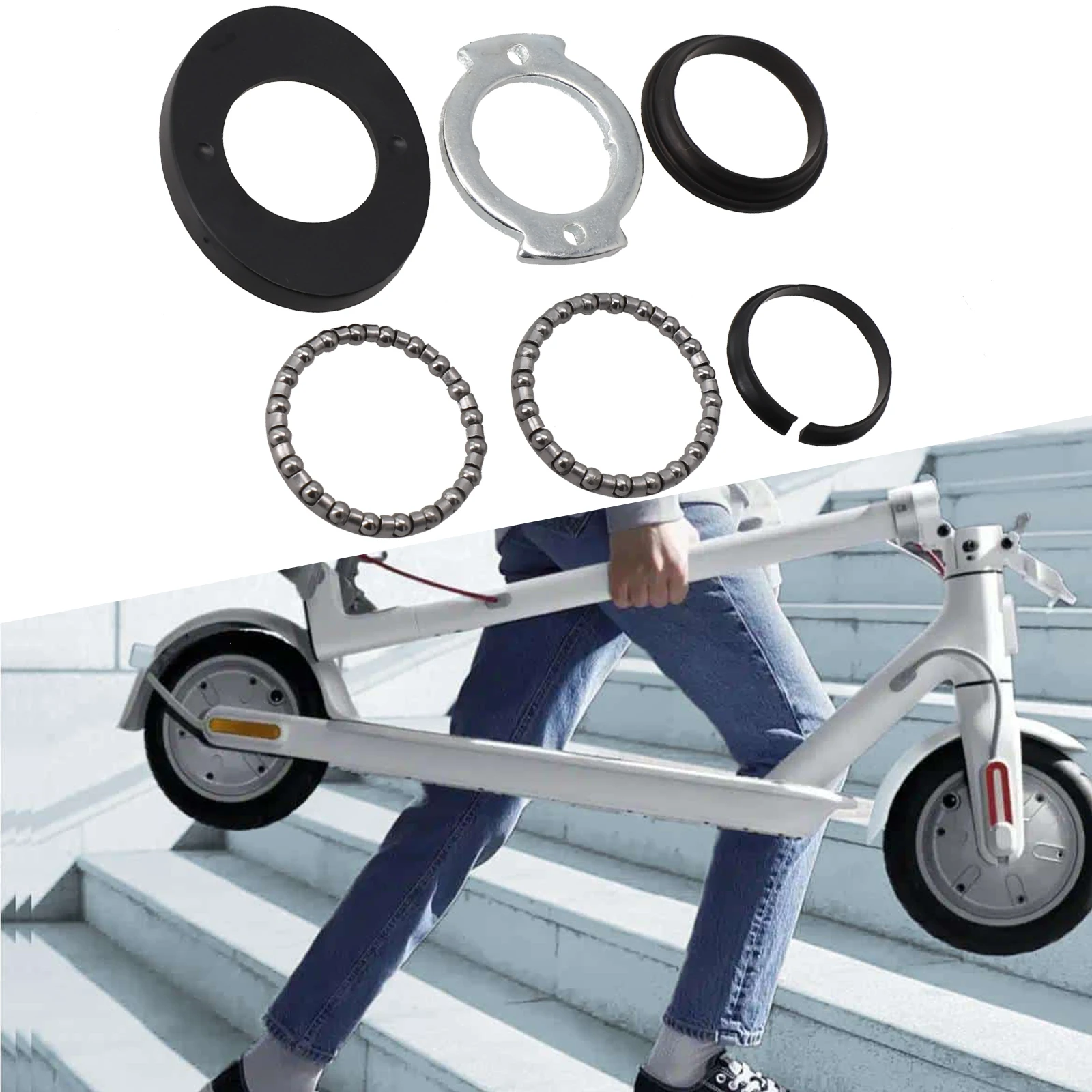 Brand New Bearing Bowl 1 Set Aluminum Alloy Electric Scooter Accessories Rotating Steering Set For-Xiaomi M365 1S Pro
Brand New Bearing Bowl 1 Set Aluminum Alloy Electric Scooter Accessories Rotating Steering Set For-Xiaomi M365 1S Pro