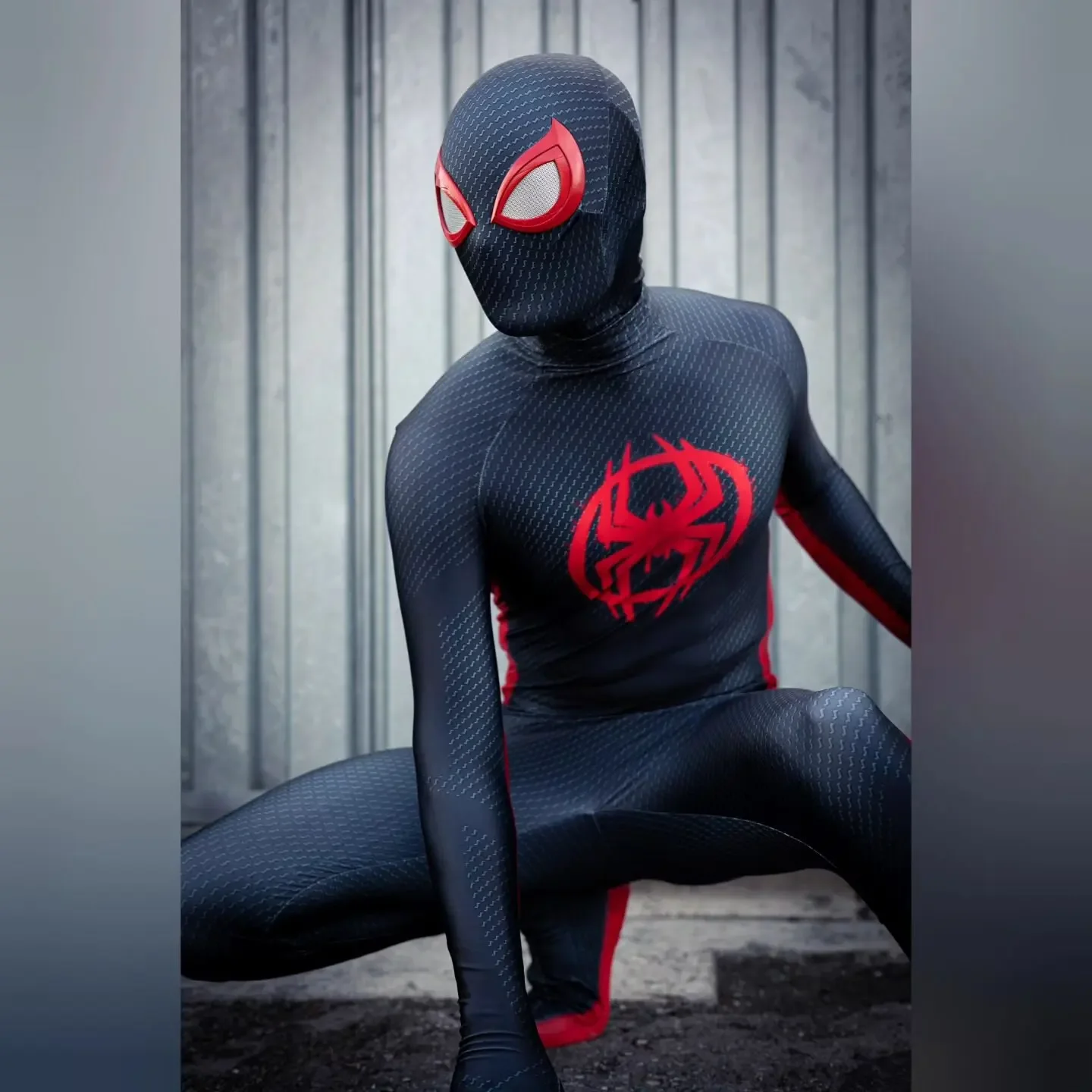 

Новейший костюм для косплея персонажа аниме Человек-паук майль Моралес взрослый 3D костюм с принтом в тему супергероев Хэллоуин зентай Боди для детей