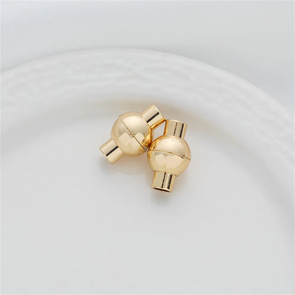 14K gold color DIY accessories Suction button round 8mm double end rope inner hole 3mm bracelet necklace connection buckle
14K gold color DIY accessories Suction button round 8mm double end rope inner hole 3mm bracelet necklace connection buckle