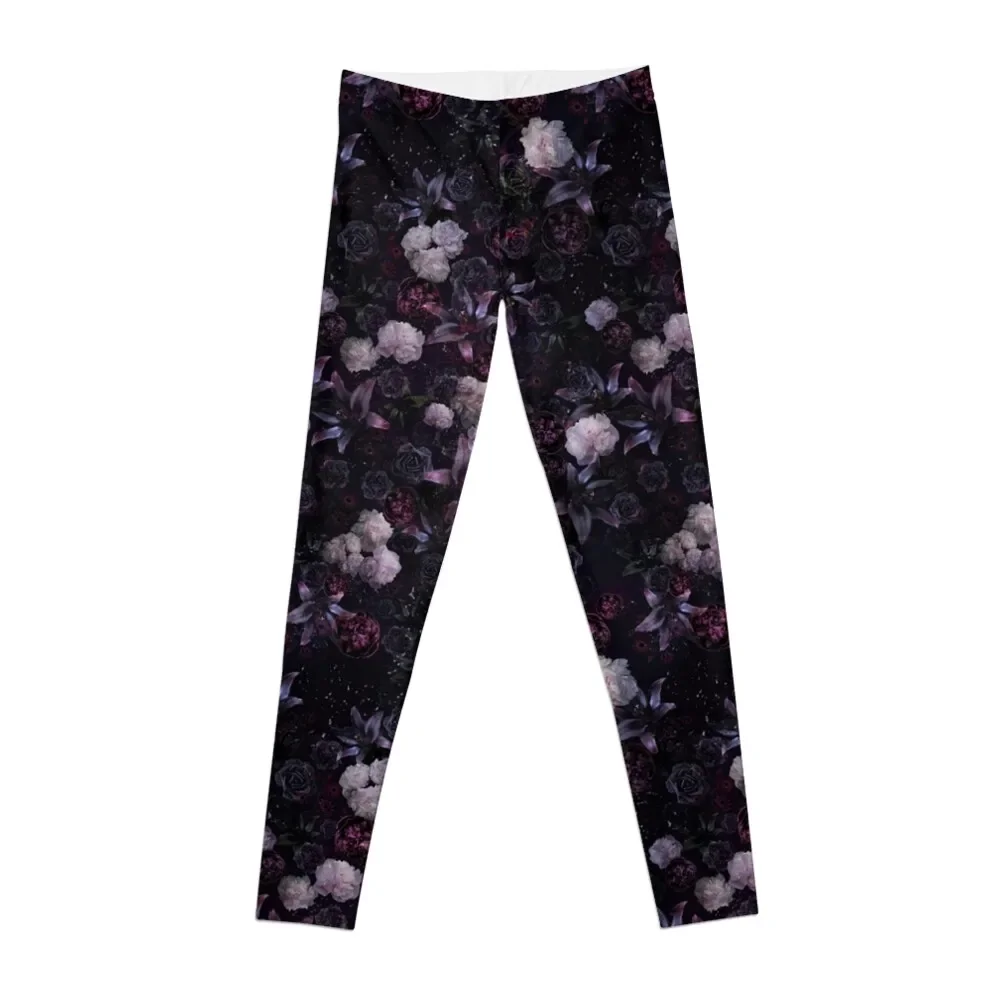 

Midsummer Nights Dream #Dark Floral #Midnight #Black #Rose #Night Leggings Pants sport for fitness Sports female Womens Leggings