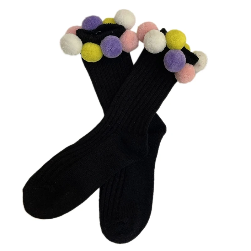 Womens Plush Pom Pom Socks, Casual Knit Ribbed Comfortable Socks Cotton Socks for Girls Calf Socks
Womens Plush Pom Pom Socks, Casual Knit Ribbed Comfortable Socks Cotton Socks for Girls Calf Socks
