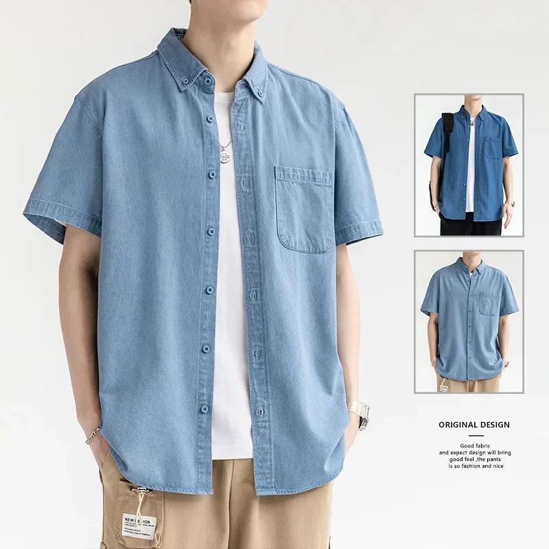 

Cowboy Short-sleeved Shirt Men's Casual Workwear Japanese Jacket
