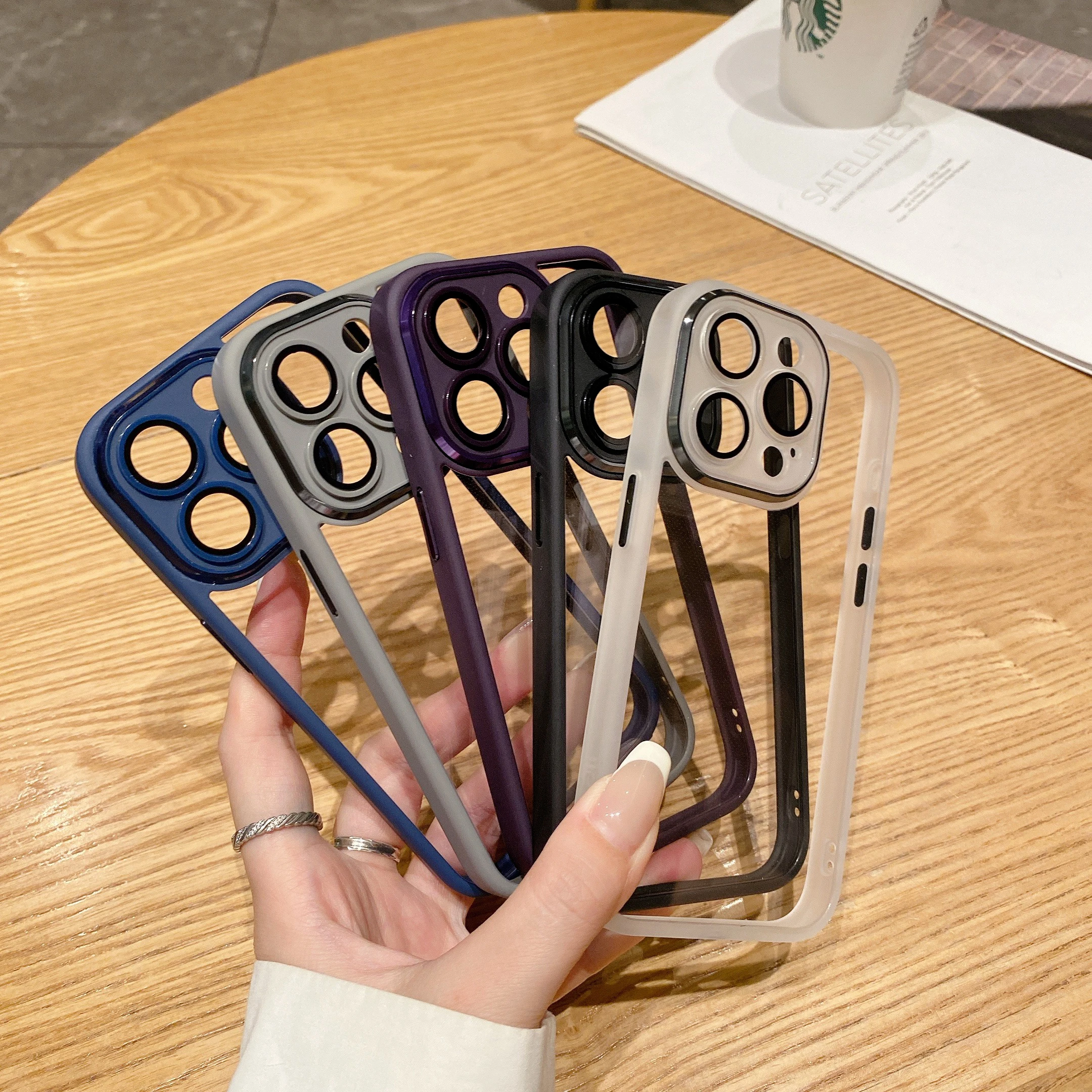 For iPhone 15 14 13 Pro Max Case Skin Friendly Transparent Colorful Soft Frame Shockproof Hard Clear Silicone Cover Accessories
For iPhone 15 14 13 Pro Max Case Skin Friendly Transparent Colorful Soft Frame Shockproof Hard Clear Silicone Cover Accessories