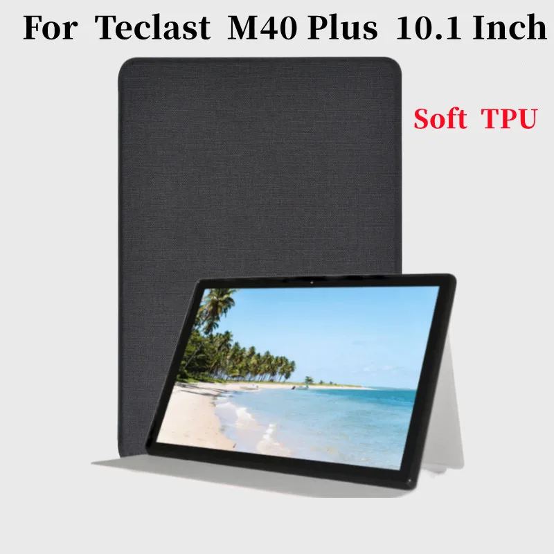 

Ultra Thin Three Fold Stand Case For Teclast M40Plus 10.1inch Tablet Soft TPU Drop Resistance Cover For m40plus New Tablet Pc