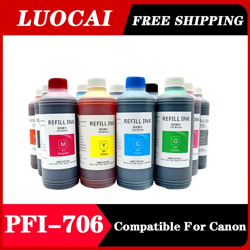 

NEW PFI-706 701 702 703 704 Pigment ink For Canon iPF8100/9100/8110/9110/iPF810/820/815/825/iPF8300/8310/8300S/8310S Filler ink
