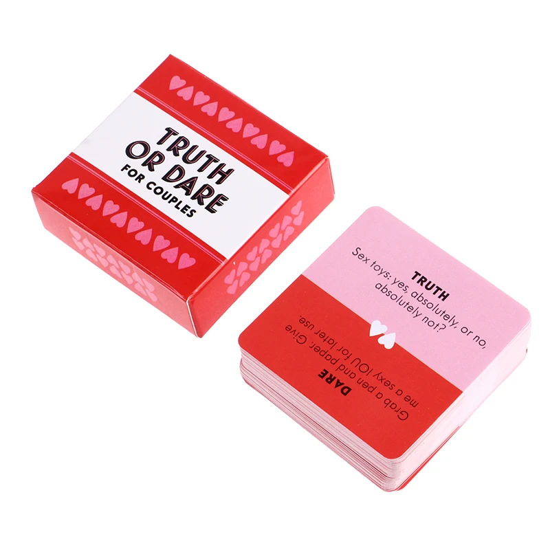 

51PCS/Box Mini Small Size Truth Or Dare For Couples Cards Games Couples Lovers Board Game Supply English Version