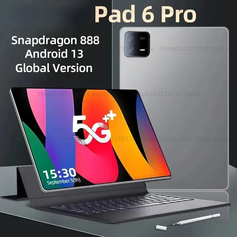 

Оригинальный планшет, Android 13,0 Pad 6 Pro, 16 ГБ, 1024 ГБ, Snapdragon 888, планшеты, ПК, телефон с двумя SIM-картами или Wi-Fi, HD 4K