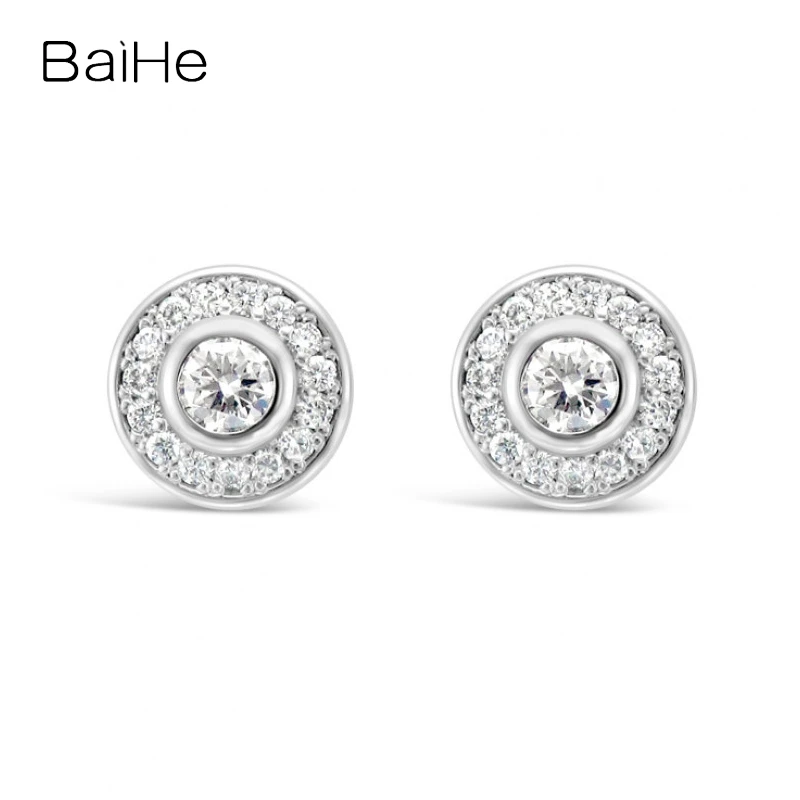 BAIHE Solid 18K White/Yellow/Rose Gold 0.80ct H/SI Natural Diamond Round Stud Earrings For Women Men Trendy Wedding Fine Jewelry
BAIHE Solid 18K White/Yellow/Rose Gold 0.80ct H/SI Natural Diamond Round Stud Earrings For Women Men Trendy Wedding Fine Jewelry