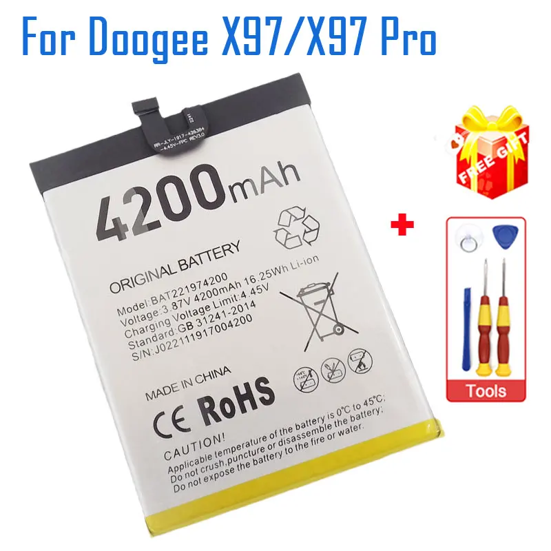 

Новый оригинальный аккумулятор Doogee X97 X97 Pro, сменный внутренний аккумулятор для сотового телефона, аксессуары для смартфона DOOGEE X97 Pro