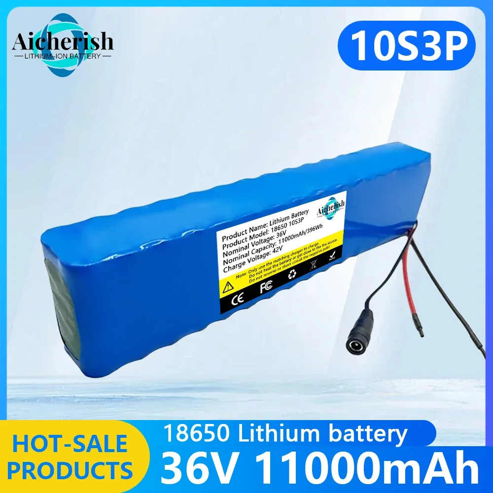 New 18650 10S3P 36V 11000mAh Lithium Ion Battery Pack with BMS ,for Modified Bicycle Scooter Electric Vehicle Li-ion Battery
New 18650 10S3P 36V 11000mAh Lithium Ion Battery Pack with BMS ,for Modified Bicycle Scooter Electric Vehicle Li-ion Battery