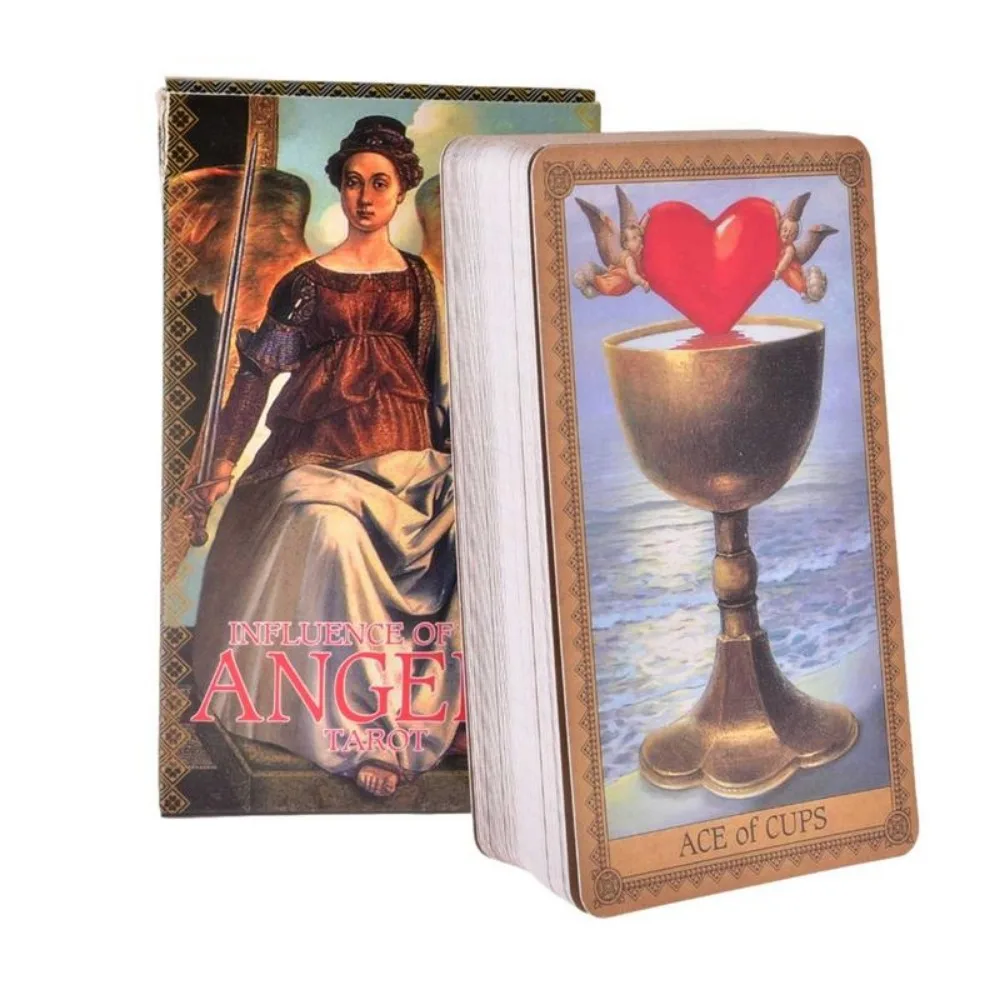 

10.3*6cm Influence of The Angels Tarot Deck Oracles Cards Mysterious Divination Witches 78 Tarot Cards for Women Girls Cards