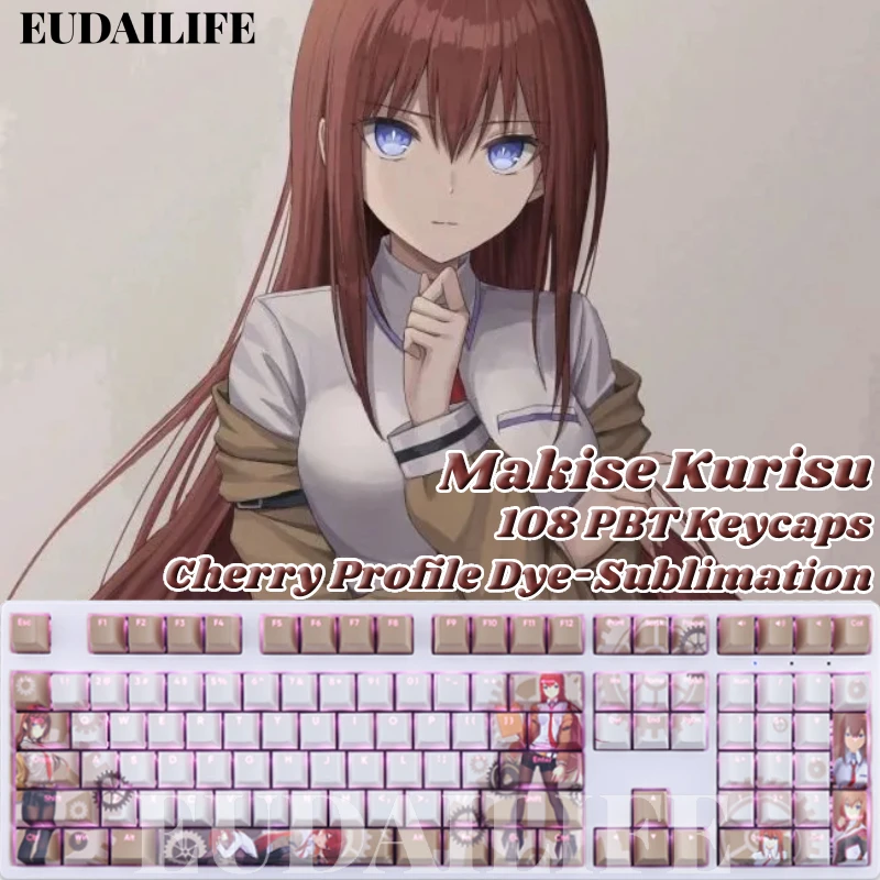 Makise Kurisu 108 клавиш колпачок для ключей ворота PBT краситель Sub светильник переключатель вишни Крышка для переключения механическая клавиатура подарок
Makise Kurisu 108 клавиш колпачок для ключей ворота PBT краситель Sub светильник переключатель вишни Крышка для переключения механическая клавиатура подарок