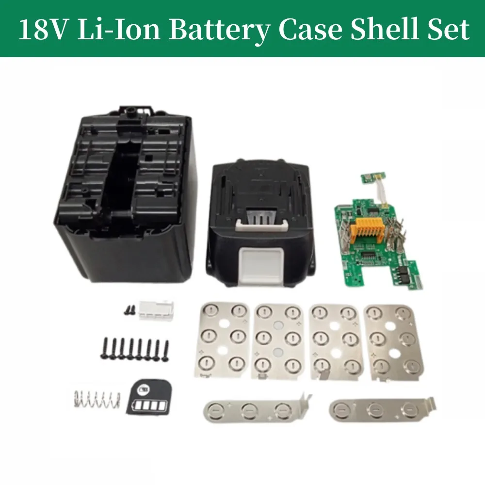 

18V Li-Ion Battery Case Shell Set With PCB Circuit Board For Makit 18V 9Ah Li-ion Battery BL1830 BL1860 BL1890 Power Tool Access