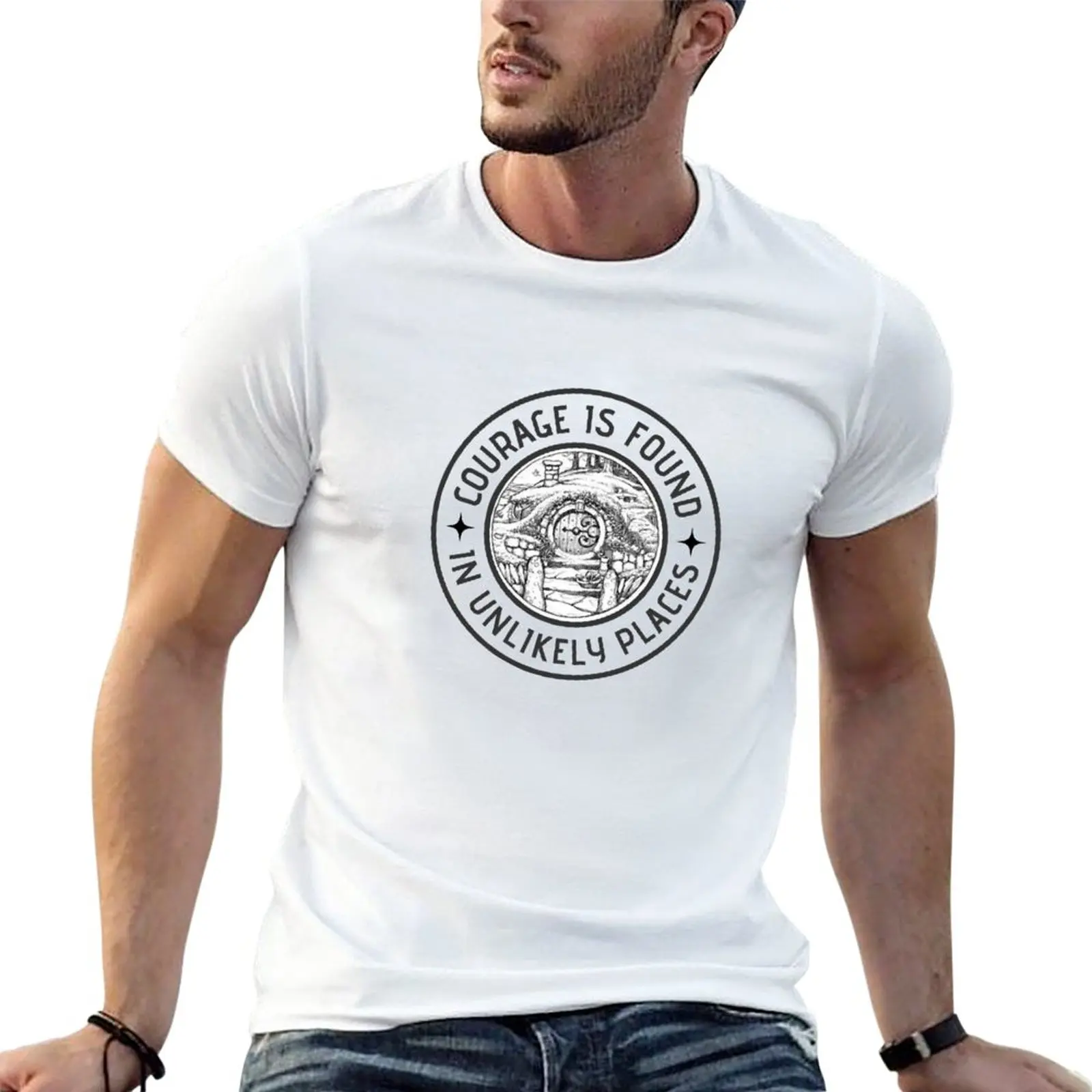 New Courage is Found in Unlikely Places - White - Fantasy T-Shirt Blouse cute tops vintage t shirt Men's t-shirt
New Courage is Found in Unlikely Places - White - Fantasy T-Shirt Blouse cute tops vintage t shirt Men's t-shirt