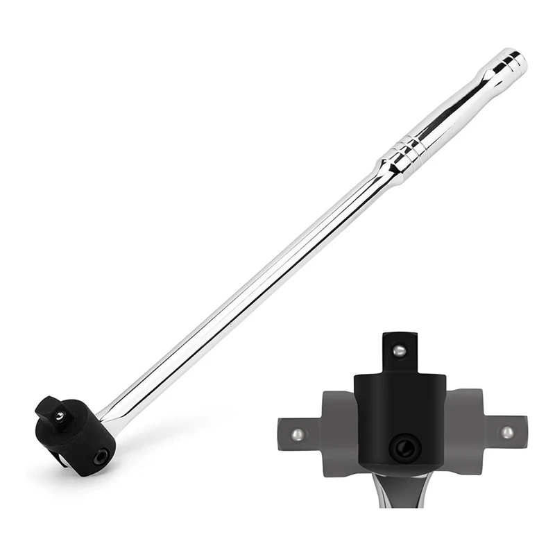 1/2 Breaker Bar 18-Inch Length Rotating Flex Head CR-V Steel Breaker Bar 1/2 Inch Drive
1/2 Breaker Bar 18-Inch Length Rotating Flex Head CR-V Steel Breaker Bar 1/2 Inch Drive