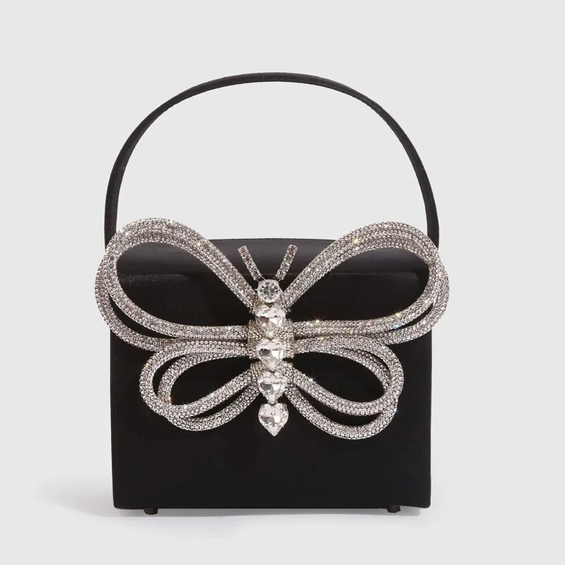 Rhinestones Butterfly Bow evening Bag Women designer Vintage party small flap box purse totes handbag 2022 hot pink black blue
Rhinestones Butterfly Bow evening Bag Women designer Vintage party small flap box purse totes handbag 2022 hot pink black blue