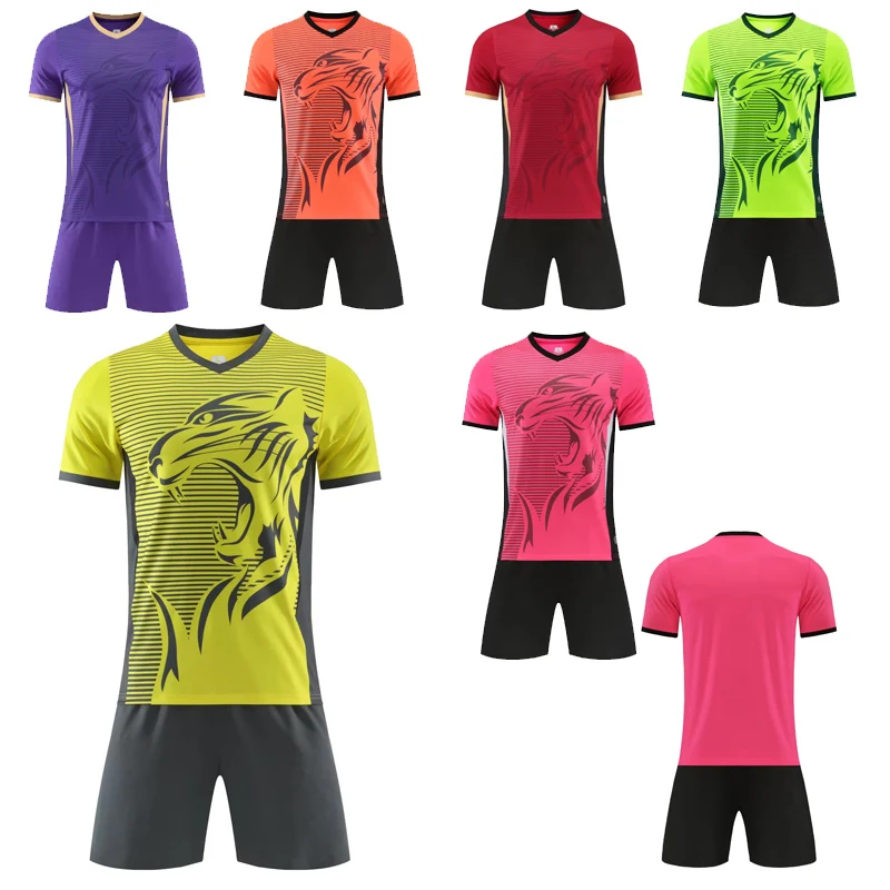 

22-23 Blank Custom Adult Kids Soccer Jersey Set Football Kit Men Child Futbol Training Uniforms Set De Foot Team Customized