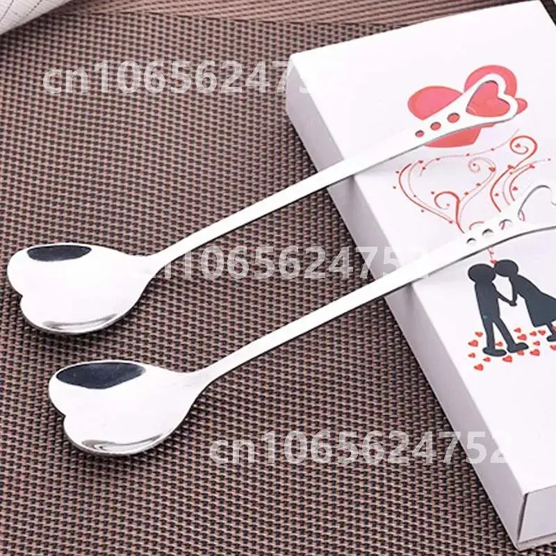 

10-Pack Sugar Stirring Spoons for Desserts Teaspoon Kitchen Accessories Heart/Leaf Shape Dinnerware Stainless Steel Coffee Spoon