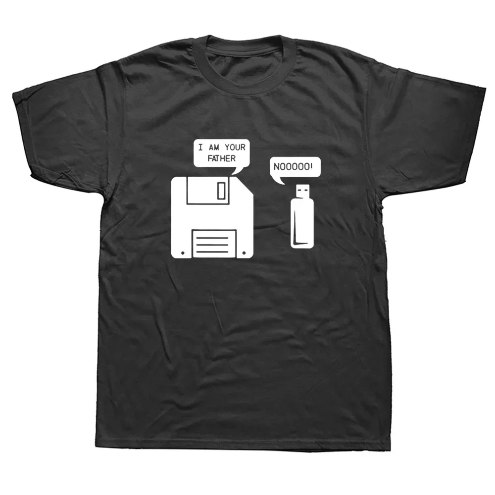 Geek, подарки, яркая Винтажная футболка с коротким рукавом в стиле Харадзюку, Мужская одежда, футболка с USB флоппи диском «Я ваш отец»
Geek, подарки, яркая Винтажная футболка с коротким рукавом в стиле Харадзюку, Мужская одежда, футболка с USB флоппи диском «Я ваш отец»