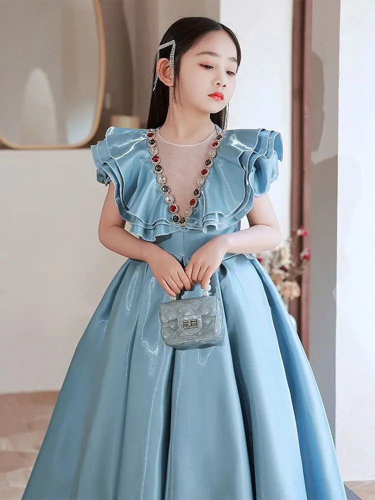 Summer Princess Pageant Long Dress Casual Ball Gown for Girls Party Costumes Kids Vestidos Clothes Dresses Children Clothing K48
Summer Princess Pageant Long Dress Casual Ball Gown for Girls Party Costumes Kids Vestidos Clothes Dresses Children Clothing K48