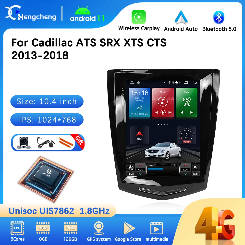 10.4inch For Cadillac ATS SRX XTS 2013-2018 Car Multimedia Video Player GPS Navigation Android 11 8core 8+256GB Carplay Auto 4G
10.4inch For Cadillac ATS SRX XTS 2013-2018 Car Multimedia Video Player GPS Navigation Android 11 8core 8+256GB Carplay Auto 4G