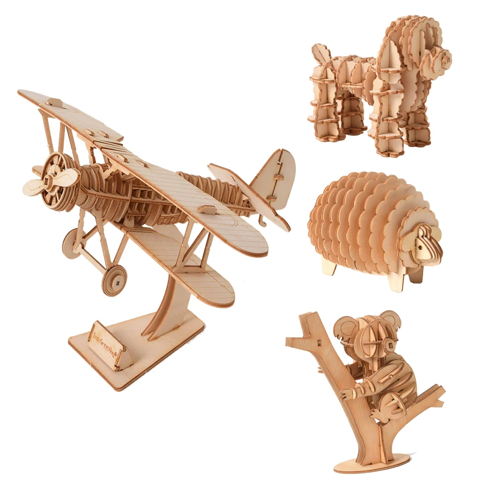 DIY 3D Wooden Puzzle Toy Aircraft Animal Model Set Creative Assembled Education Puzzle Toys Christmas Gifts For Children Kids
DIY 3D Wooden Puzzle Toy Aircraft Animal Model Set Creative Assembled Education Puzzle Toys Christmas Gifts For Children Kids